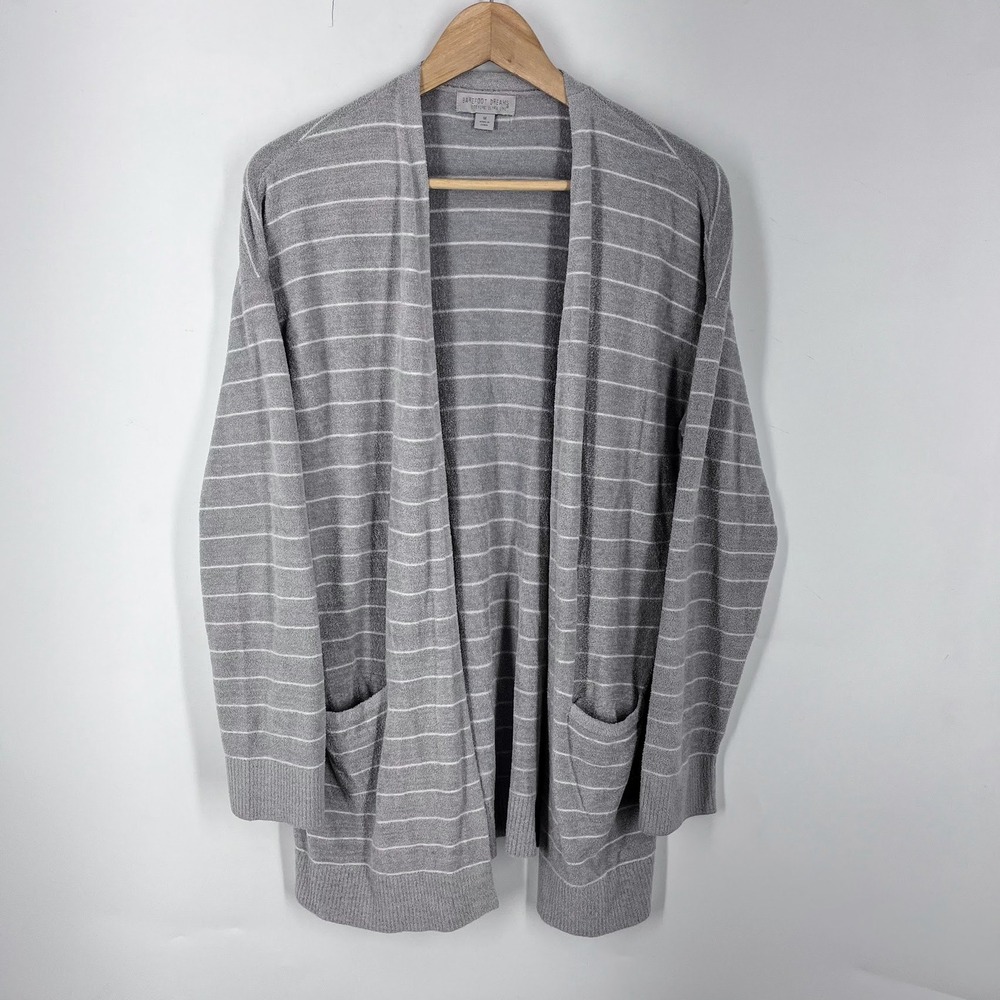 Barefoot Dreams CozyChic Ultra Lite Striped Cardigan BDWCU25466 Womens Size M
